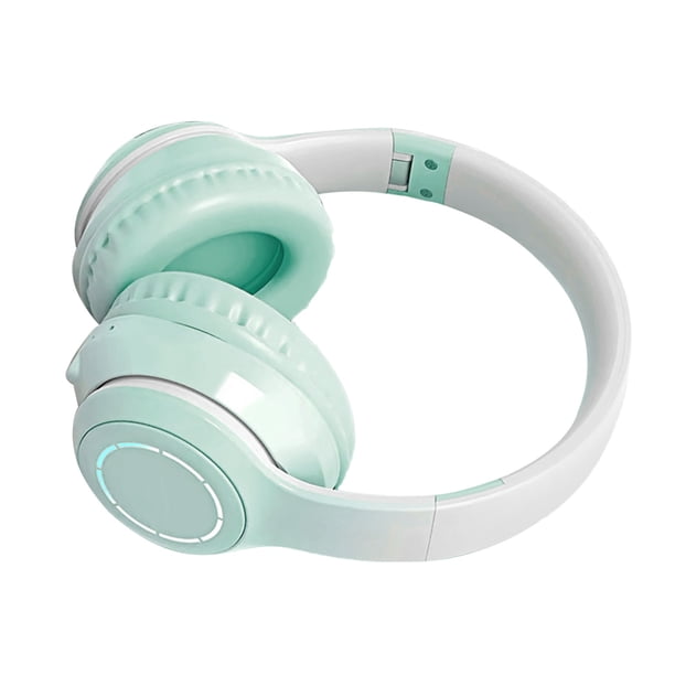 Auriculares sobre la oreja auriculares batería de larga duración llamadas HD plegables con luz para ordenador portátil y teléfono