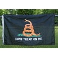 thumbnail image 2 of Gadsden Don't Tread On Me Black With Orange Snake 4'X6' Flag Rough Tex® 100D, 2 of 4