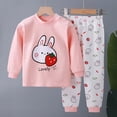 thumbnail image 2 of TOWED22 Toddler Baby Girl Clothes Fall Winter Outfits Contrast Color Long Sleeve Sweatshirt + Pants Sets Size:6-12 M,Color:Red, 2 of 4