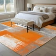 thumbnail image 5 of Orange Grey Abstract Area&nbsp;Rug 5x8ft Vintage Modern Non-Slip&nbsp;Washable Square&nbsp;Rugs Soft Felt Indoor Floor Mat for Bedroom Kitchen Living Room Bathroom, 5 of 9