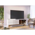 thumbnail image 2 of Moveis Mueble para TV de hasta 70" Modelo Noronha de Diseño Minimalista y Funcional con Puertas Corredizas Fabricada con Madera MDP Color Blanco, 2 of 6