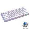thumbnail image 1 of Matsuzay Home Laptop 61-Key Cyan Keyboard Gaming Cable desmontable Mini teclado compatible con Bluetooth Suministros de computadora recargables Juegos de teclado y mouse para computadora Blanco, 1 of 8