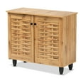 thumbnail image 2 of Baxton Studio Winda Modern and Contemporary Oak Brown Finished Wood 2-Door Shoe Cabinet, 2 of 10