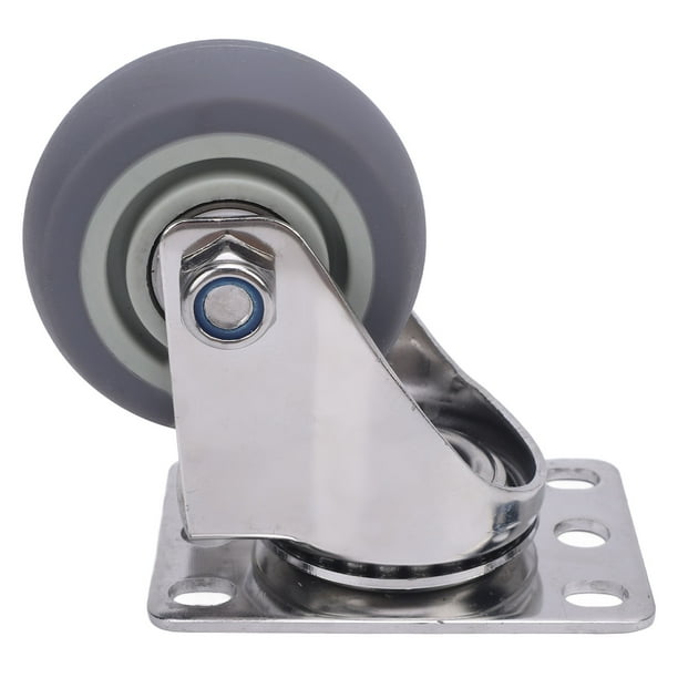 Rueda Giratoria Silenciosa, Soporte De Acero Inoxidable, Rueda Universal, Rodamientos De Bolas De 3 Pulgadas, Estable Y Antideslizante Para Muebles De Carrito De Mano