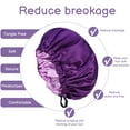 thumbnail image 6 of Qweryboo 2 Pcs Double Layer Waterproof Silk Bonnet, Adjustable Satin Hair Night Caps, Head Wraps for Women Sleeping Shower Long Hair, Curly Hair(Dark Purple, Rose Red), 6 of 7