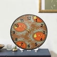 thumbnail image 5 of GZHJMY Sleeping Foxes and Leaves Pattern Wall Clock Silent Non Ticking 9.5 Inch Round Easy to Read for Home Office School Clock, 5 of 7