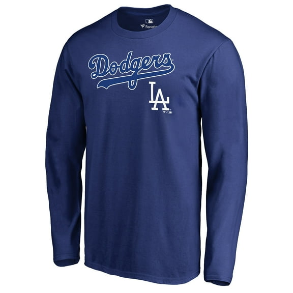 Men's Royal Los Angeles Dodgers Cooperstown Collection Wahconah Long Sleeve T-Shirt