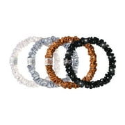 ($45 Value) Slip Crystal Silk Skinny Scrunchie 4-Piece Set, Disco Fever