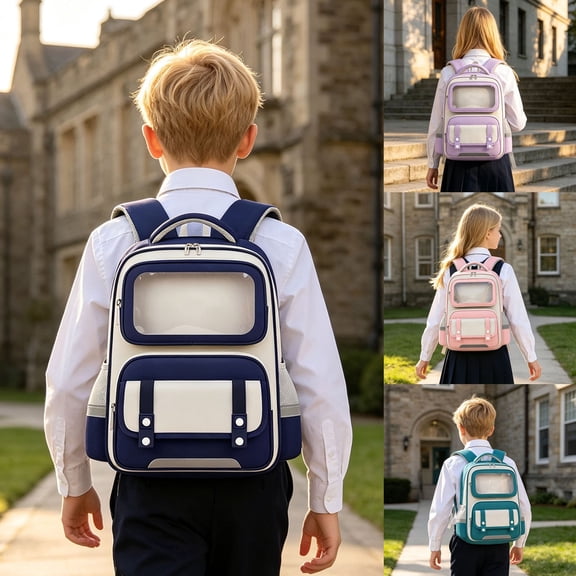 Orthopedic Backpack with Chest & Waist Support Breathable Padded Straps Elementary Middle School Bookbag