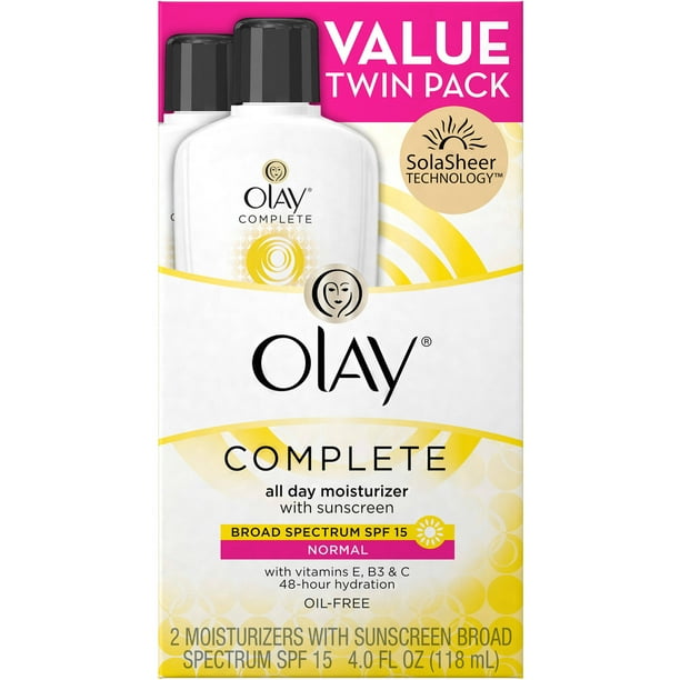 Olay Complete All Day Moisturizer with Sunscreen for Normal Skin, 4 fl