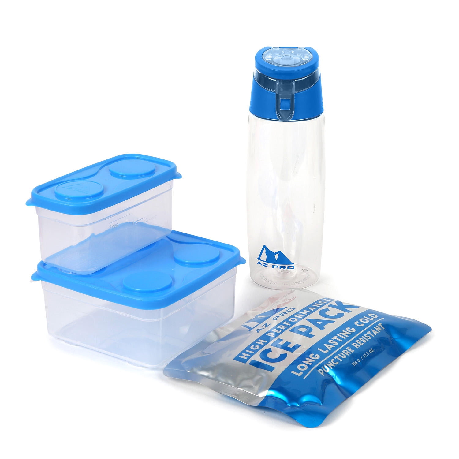 Arctic Zone Pro Expandable Lunch Pack Navy 2 Containers 650ml Tritan Bottle Lunch Bag & Box