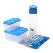 Arctic Zone Pro Expandable Lunch Pack Navy 2 Containers 650ml Tritan Bottle Lunch Bag & Box