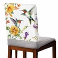 thumbnail image 2 of Hummingbird Chair Covers Set of 6 Flower Chair Back Covers Stretch Removable Washable Slipcovers Protector for Dining Room Kitchen Party Decor, 2 of 5