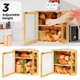 thumbnail image 5 of Ollieroo Bamboo Save Space On Your Kitchen Counter Large Capacity Bread Box, 5 of 7