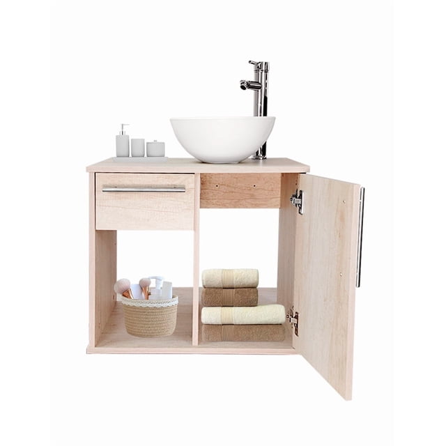 Gabinete De Baño VENUS Con Lavamanos Y Llave Minimalista.