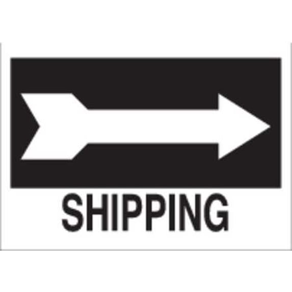 BRADY 41035 Directional Sign,10 x 14In,BK/WHT,SHPNG G1868240