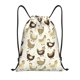 thumbnail image 1 of Fotbe Chicken Cartoon Bolsa Mochila con Cordón Estampada, Bolsa de Gimnasio Deportiva, Bolsa Cinch, Bolsa con Cordón para Hombres y Mujeres-Medium, 1 of 6