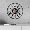 thumbnail image 5 of 12-Inch Vintage Decorative Wall Clock, Battery Powered Black, 5 of 7