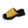 thumbnail image 2 of Wowcloth Women's Platform Slide Sandals – Comfortable One-Strap Wedge Heel with Lightweight Design for Casual Spring Summer Wear, 2 of 7