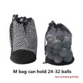 thumbnail image 1 of Sports Mesh Net Bag Black Nylon Golf Bags Golf Tennis 16/32/56 Ball Carrying Drawstring Pouch Storage Bag Medium, 1 of 5