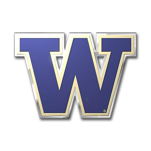 Fanmats 60571 Washington Huskies Heavy Duty Aluminum Embossed Color Emblem