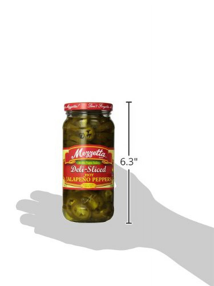 Mezzetta Jalapeno Peppers, Deli-Sliced Hot, 16 oz (Pack of 3)