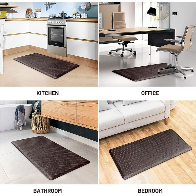 Galmaxs7 Kitchen Mats, Kitchen mats for Floor, Non Skid Washable Memory  Foam Kitchen Rugs and Mats for Bedroom, Office, Sink, Laundry, [2PCS] Black Kitchen  Rugs 17.3 x 30+17.3 x 47 inches