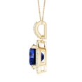 thumbnail image 2 of ANGARA Lab Grown 2.2 Ct Sapphire Dangle Pendant with Lab Diamond for Women in 14K Yellow Gold (Size-8mm) | September Birthstone, Anniversary, Jewelry Gift for Women | Lab-Grown Blue Sapphire Necklace, 2 of 8