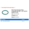thumbnail image 2 of Water Pump Housing O-Ring - Compatible with 2007 - 2011 Audi A6 Quattro 4.2L V8 2008 2009 2010, 2 of 2
