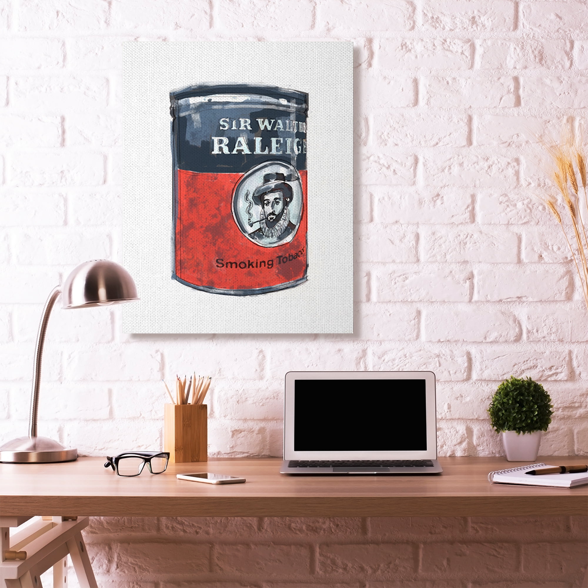 Stupell Industries Smoking Tobacco Painted Can Design Canvas Wall Art by Karen Dreyfus