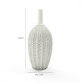 thumbnail image 6 of LuxenHome Modern Geometric Pattern Polyresin 23.5-Inch Tall Trumpet Vase, 6 of 6