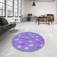thumbnail image 3 of Ahgly Company Indoor Square Patterned Purple Plum Purple Area Rugs, 8' Square, 3 of 6