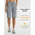 thumbnail image 3 of BALEAF Women's Hiking Shorts 13'' Knee Length Quick Dry Water Resistant Lightweight Bermuda with Pockets Frost Gray Size L, 3 of 7