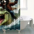 thumbnail image 4 of Raccoon and Alligato 72x84in Shower Curtain,Bathroom Decorative Shower Curtains Set with 12 Hooks,Modern Waterproof Washable Shower Curtain, 4 of 4