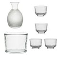 thumbnail image 2 of TISHITA Japanese Sake Glass Set Sake Pot Set Multifunctional Creative Home Use Warmer Hammered Texture Decanter for Buffet Table clear, 2 of 8