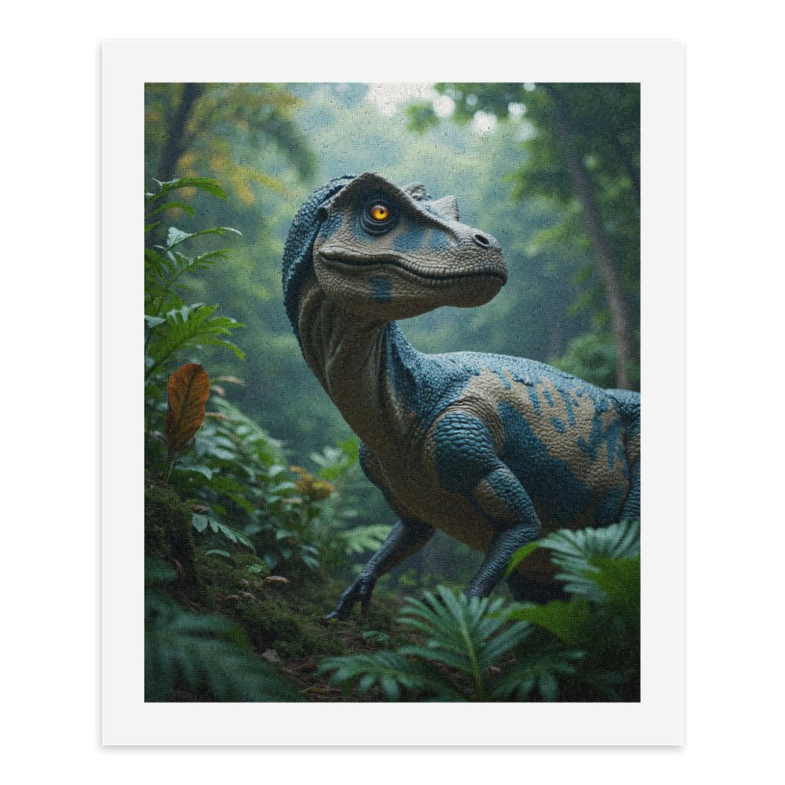 Paint by Numbers Kit for Adults, Dinosaur Jungle Adventure Scene Paint by Numbers, Easy Paint by Numbers Kit for Adults Beginner, DIY Adult Paint by Number Kits on Canvas, Home Decor