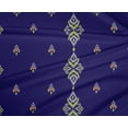 thumbnail image 4 of oneOone Tissu Polyester Lycra Rayé & Tourbillon Imprimé Ikat Tissu de Couture BTY 56 Pouces de Large, 4 of 4