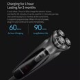 thumbnail image 4 of YOPTOP Rasoirs pour Hommes Rasoir Humide/sec Rechargeable Rotatif Sans Fil Recharge USB Étanche Hommes Rotatif Électrique avec Tondeuse Escamotable, 4 of 4
