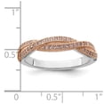 thumbnail image 5 of Sterling Silver Rose Gold-plated CZ Polished Ring, 5 of 6