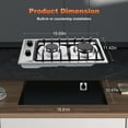 thumbnail image 5 of 2-Burners Gas Cooktop 12 inch Stainless Steel Kitchen Gas Hob NG/LPG Convertible Built-In Integrated, 5 of 15