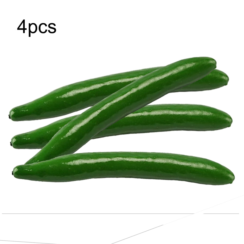 4pcs Artificial Cucumbers Simulation Fake Vegetable Photo Props Home Decoration;4pcs Artificial Cucumbers Simulation Fake Vegetable Photo Props