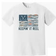 thumbnail image 4 of "Keepin' It Reel" Fishing Flag T-Shirt – Patriotic Angler & Lure Graphic Tee, 4 of 6