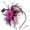 7" Diameter/Black Fuschia, variant on Fascinators Hat Flower Mesh Ribbons Feathers on a Headband and a Clip Tea Party Headwear for Girls and Women