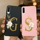 thumbnail image 2 of Funda para Samsung Galaxy A70 A70S, carcasa bonita de silicona suave a la moda con letras y flores, Funda trasera a prueba de golpes para Samsung A70 A70S Fivean unisex, 2 of 2
