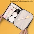 thumbnail image 3 of Bolsa de cosméticos de doble capa, bolsa de lavado portátil de gran capacidad, multifunción, portátil, para viaje, productos para el cuidado de la piel, 3 of 6