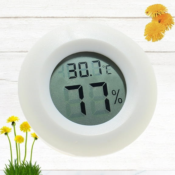 ULTNICE Small Pet Thermometer Hygrometer Made of Durable Plastic for Home 2 in 1