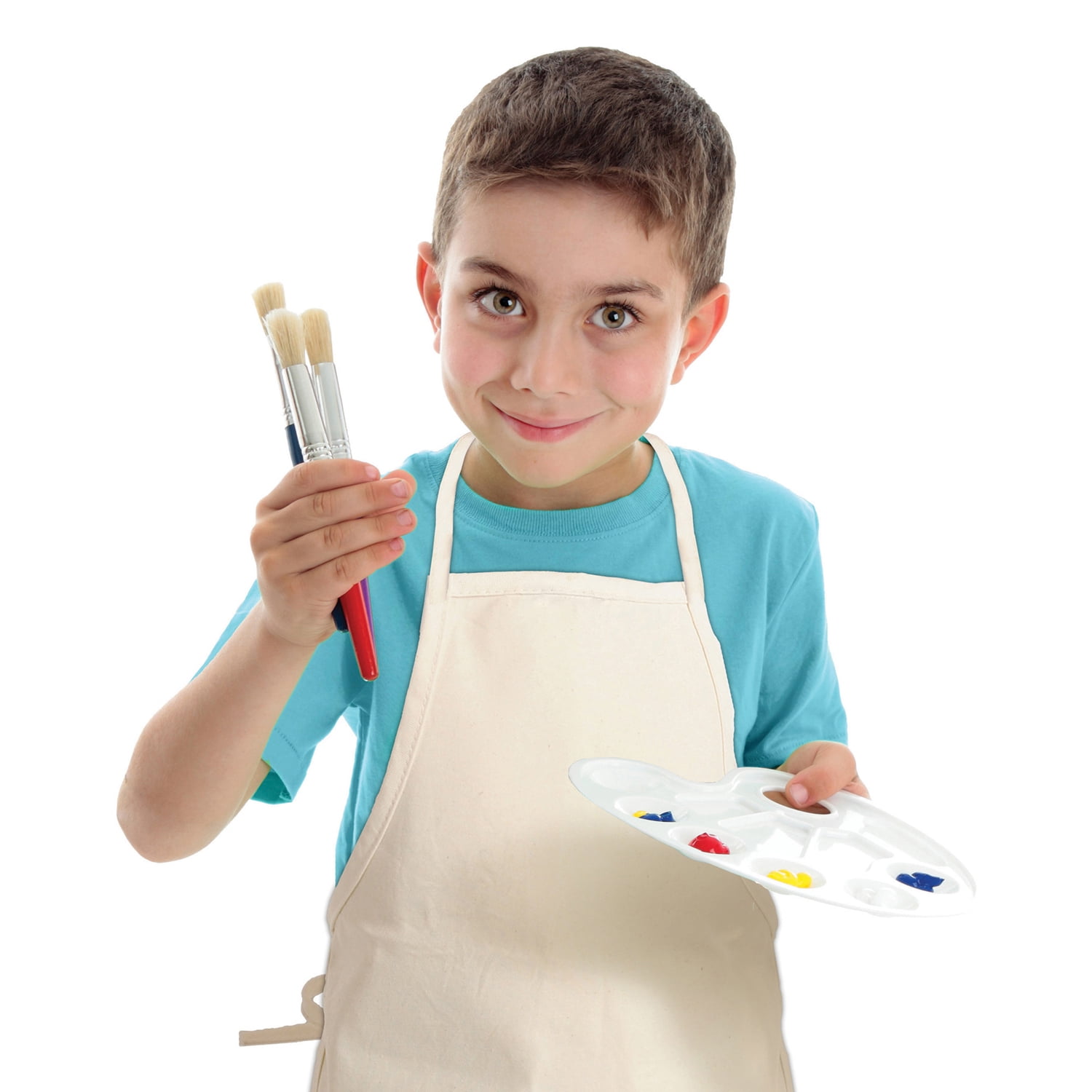 Creativity Street® Plastic Handle Colossal Paint Brush Assorted, Round, 30/canister