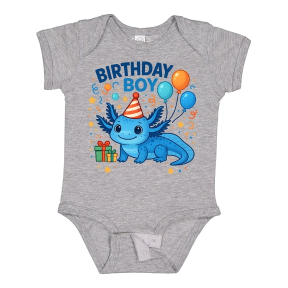 Inktastic Birthday Boy Cute Axolotl Party Boys or Girls Baby Bodysuit