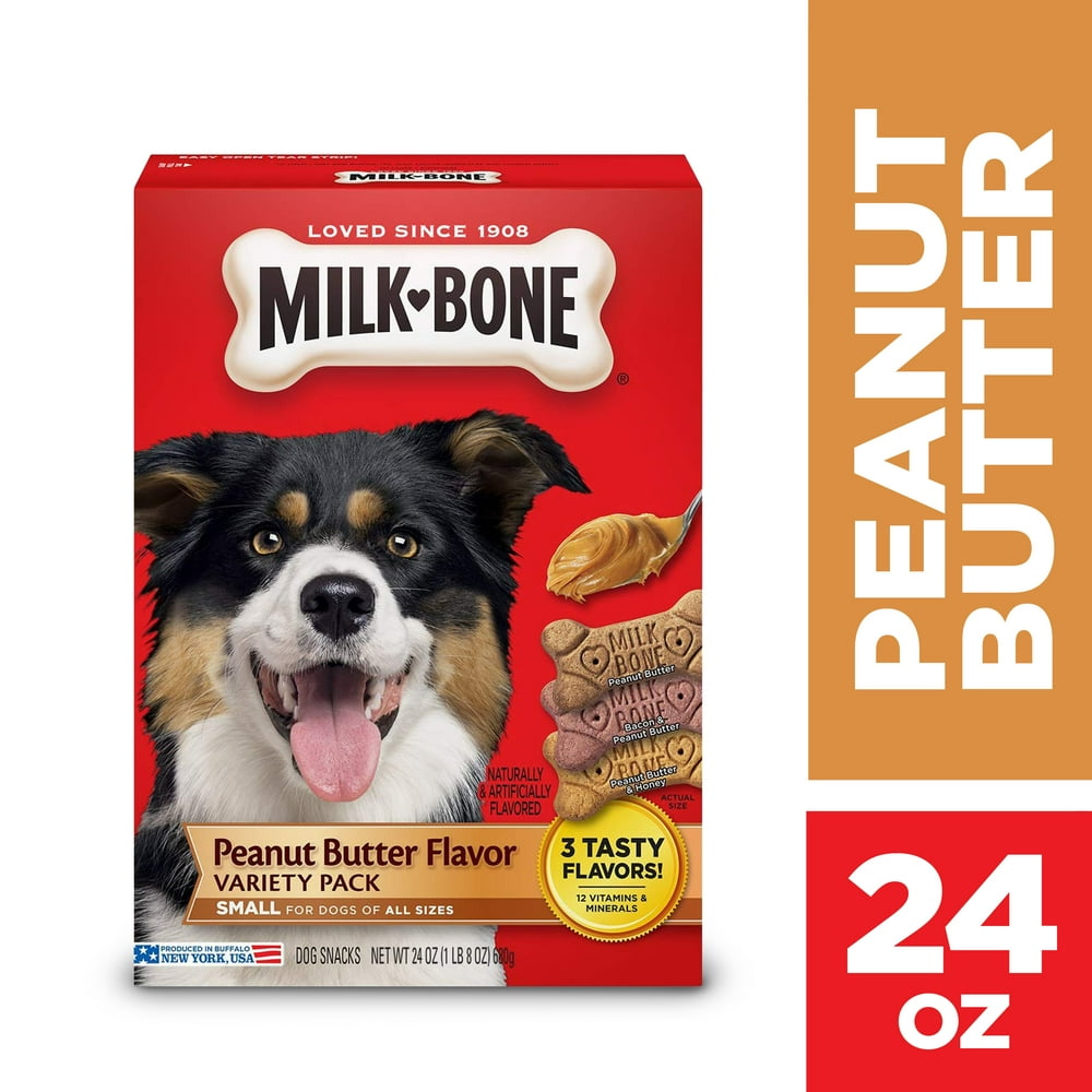 MilkBone Peanut Butter Flavor Dog Treats Variety Pack Small/Medium