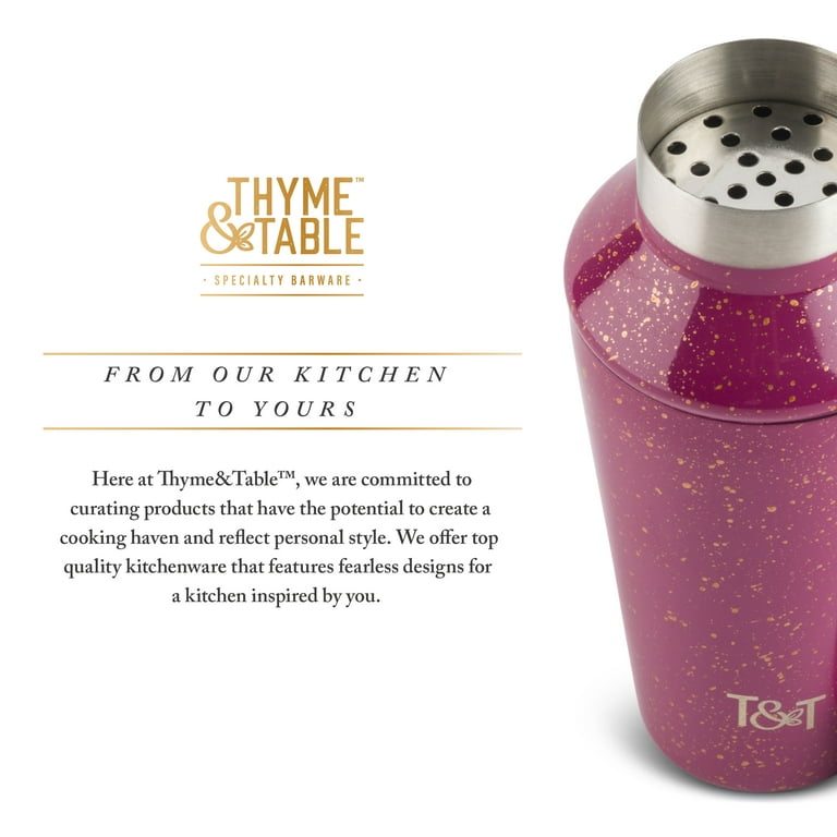 Thyme & Table Cocktail Shaker, Magenta Sparkle